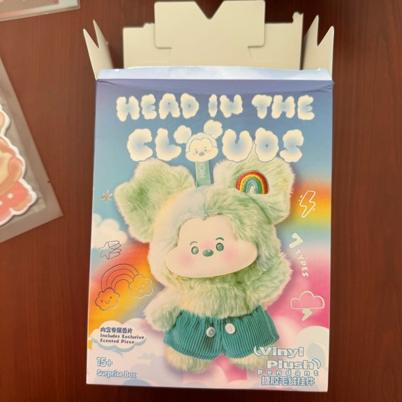 MINISO Disney Mickey Head in The Clouds Vinyl Plush Pendant Keychain - Red Cloud - Picture 6 of 10